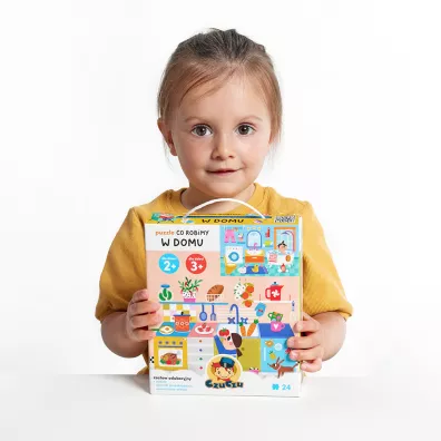 CzuCzu. Puzzle 24 el. Co robimy w domu Bright Junior Media