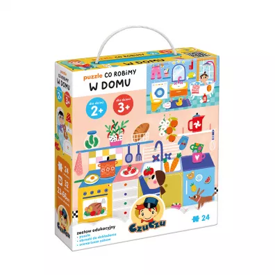CzuCzu. Puzzle 24 el. Co robimy w domu Bright Junior Media