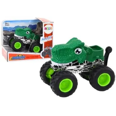 Teren�wka dino du�e gumowe ko�a zielona LeanToys