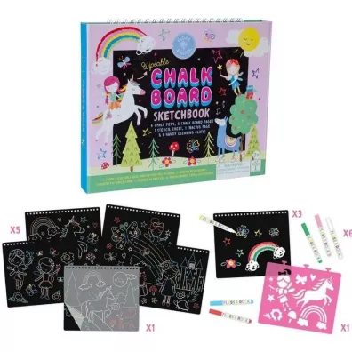 Floss & Rock Szkicownik z kredowymi pisakami T�czowe Wr�ki