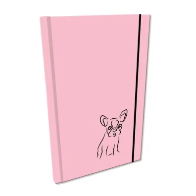 Bee-bee Notes A5 z gumk gadki Soft Touch Buldog rowy
