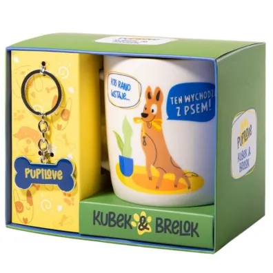Be-Happy Gifts Prezent dla psiarzy Pupilove kubek i brelok