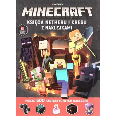 Minecraft Ksiga Netheru i kresu z naklejkami