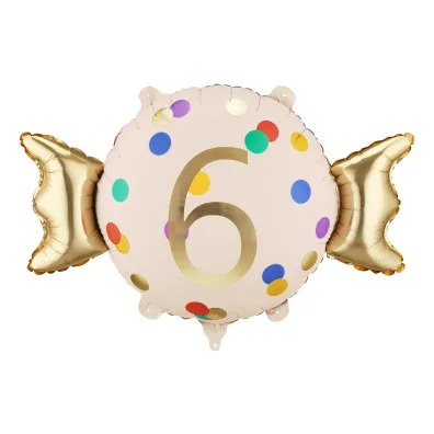 PartyDeco Balon foliowy Cukierek   6  , 61x37 cm, mix  1 op. / 1 szt.