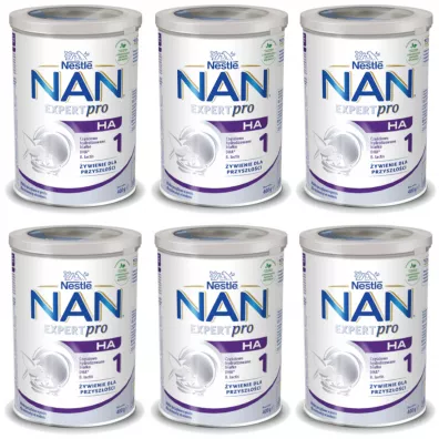 Nestle NAN EXPERTpro HA 1 Hypoalergiczne mleko pocz�tkowe dla niemowl�t od urodzenia Zestaw 6 x 400 g
