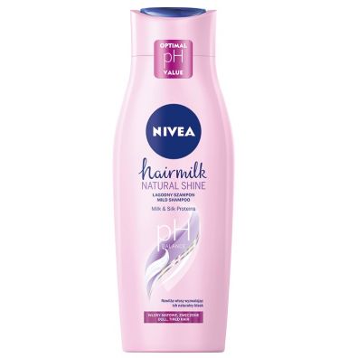 Nivea Hairmilk Natural Shine łagodny szampon wyzwalający blask włosów 400 ml