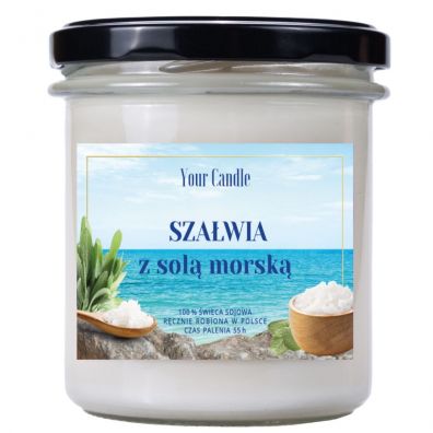 Your Candle Świeca sojowa szałwia z solą morską 300 ml