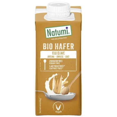 Natumi Krem owsiany do gotowania i pieczenia zestaw 3 x 200 ml Bio