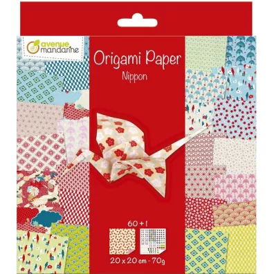 Avenue Mandarine Papier origami Nippon 20 x 20 cm 60 kartek