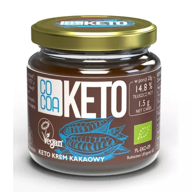 Cocoa Krem kakaowy keto z olejem mct 200 g Bio