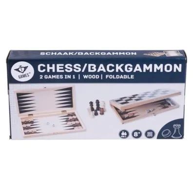 Szachy Backgammon drewniane Quint