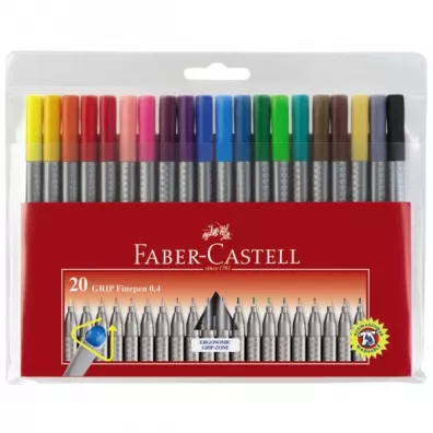 Faber-Castell Cienkopisy Grip w etui 20 szt.