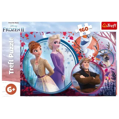 Puzzle 160 el. Siostrzana przygoda. Disney Frozen 2 Trefl