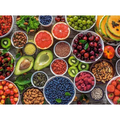 Puzzle 2000 el. Table Full of Superfood Castorland