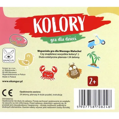 Kolory gra dla dzieci Kangur