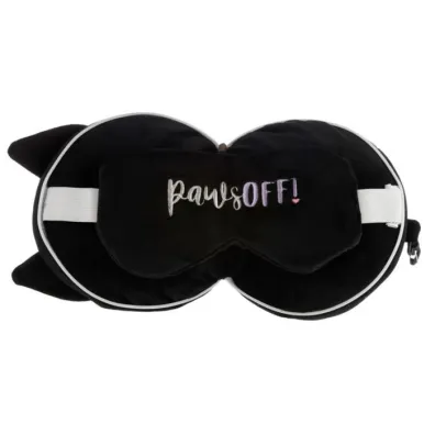 Puckator Pluszowa poduszka podr�na z opask� na oczy Relaxeazzz - Kot Feline Fine