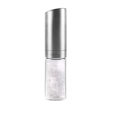 Vialli Design Grawitacyjny mynek do soli i pieprzu elektryczny stalowy mat Soho 8869 170 ml