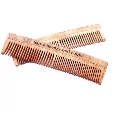 Sattva Neem Wood Comb grzebie� z drzewa Neem 19cm