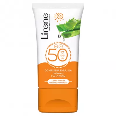 Lirene Ochronna emulsja do twarzy z aloesem SPF 50 50 ml