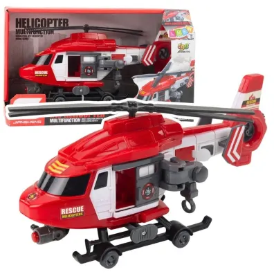 Helikopter ratunkowy akcesoria �wiat�o d�wi�k 1:16 LeanToys