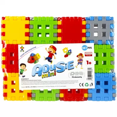 Klocki konstrukcyjne Wafle mini 72 elementy Adusie CZAKO 409380
