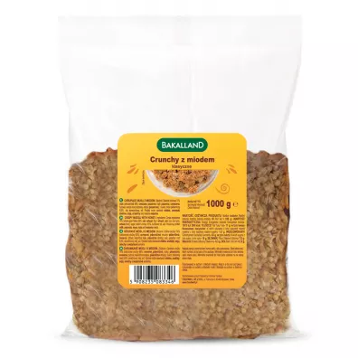 Bakalland Crunchy z miodem klasyczne mieszanka zb niadaniowa 1 kg
