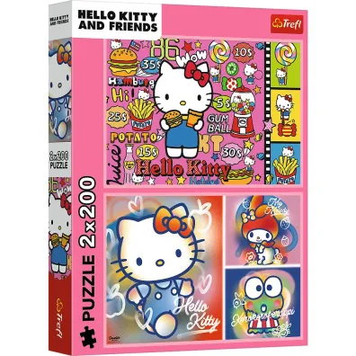 Puzzle 2x200 el. Hello Kitty i przyjaciele Trefl