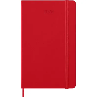 Kalendarz 2026 12M Moleskine L twarda oprawa tygodniowy Scarlet Red 13x21cm
