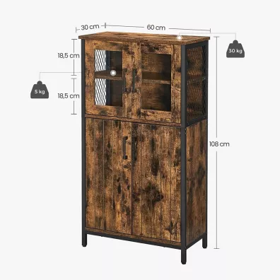 Songmics Witryna industrialnaowa 108 cm