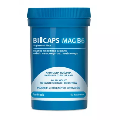 Formeds Magnez + witamina B6 Bicaps Mag B6 Suplement diety 60 kaps.