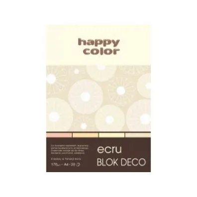 Happy Color Blok Deco Ecru A4 170g 20 kartek
