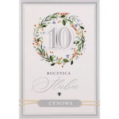 Karnet okazjonalny B6 z kopert� 10 Rocznica �lubu PAN DRAGON HM200-3401