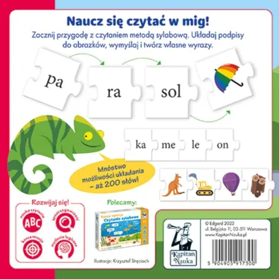 Zabawa w sylaby. Uk�adanka edukacyjna (4-8 lat). Kapitan Nauka