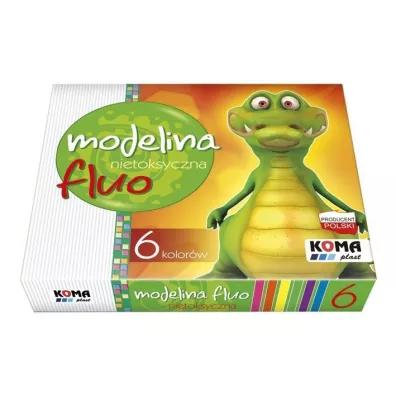 Koma-Plast Modelina fluorescencyjna 6 szt.