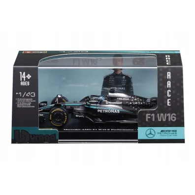 Bburago model 1:43 bolid f1 mercedes amg w16 2025 george russell bburago 18-38238