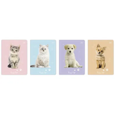 Interdruk Zeszyt A5 Puppy Sign mix kratka 16 kartek
