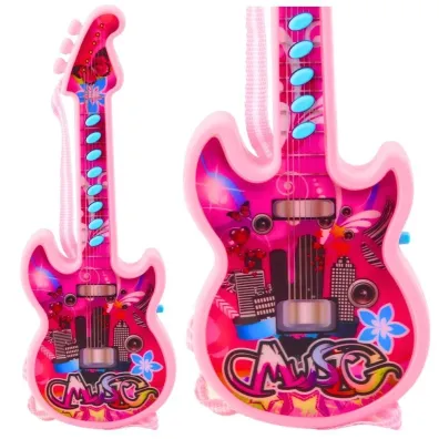 LeanToys Gitara elektryczna r�owa 29cm
