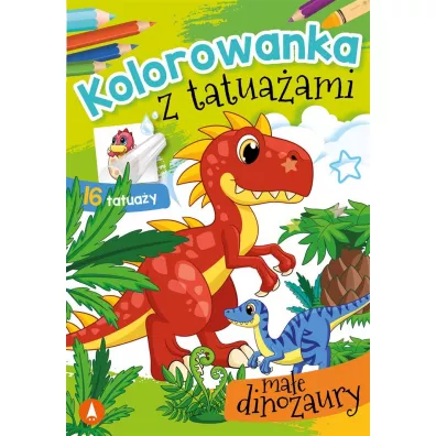 Kolorowanka z tatuaami. Mae dinozaury
