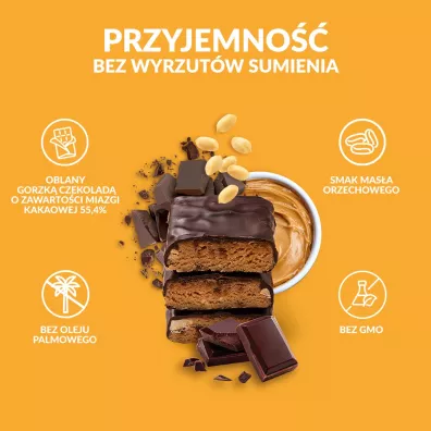 BeRaw Baton Proteinowy - maso orzechowe, 27% biaka WPC80 40 g