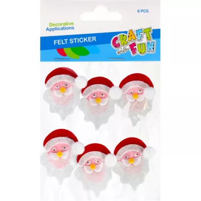 Craft with Fun Mikoaj filcowy samoprzylepny 6 szt.