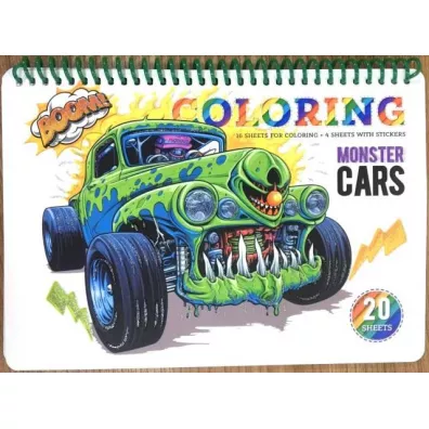 Kolorowanka A5 koo 20 kartek Monster cars