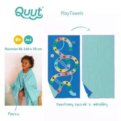 Quut Dwustronny rcznik plaowy PlayTowels M (140 x 70cm) Snakes & Ladders