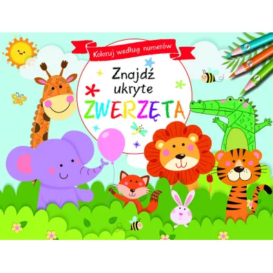 Koloruj wed�ug numer�w. Znajd� ukryte zwierz�ta