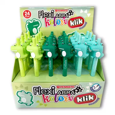 Penmate D�ugopis �cieralny Flexi Abra Kolori Click Crocodil