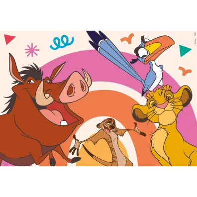 Puzzle drewniane 2x16 el. Kr�l Lew Bambi Educa