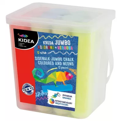 Derform Kreda Jumbo kolorowa + neonowa 12 szt.