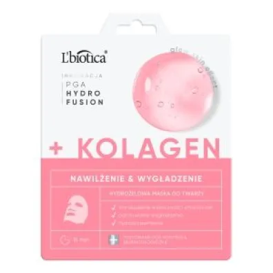 LBiotica Maseczka do twarzy w p�acie Pga Hydro Fusion + Kolagen Nawil�enie, wyg�adzenie