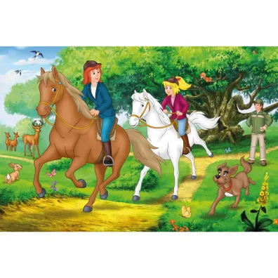 Puzzle 2x100 + 2x150 W walizce - Bibi & Tina Schmidt