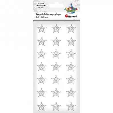 Titanum Kryszta�ki samoprzylepne gwiazdki 19x19mm 21 szt.