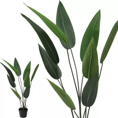 ProGarden Strelicja sztuczna w czarnej donicy 110 cm